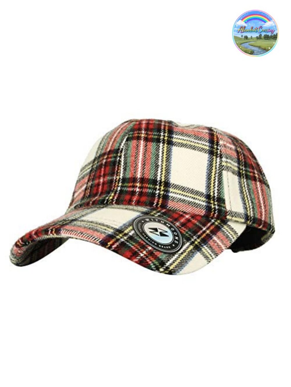 Plaid Baseball Cap Adjustable Strap Cotton Winter Hat